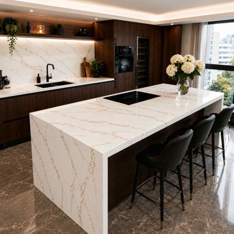 Blat kuchenny kwarcowy Calacatta Gold 20 mm